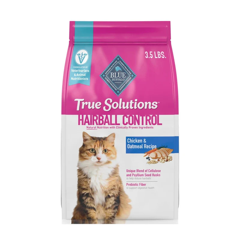 Blue Buffalo True Solutions Hairball Control – Croquettes pour Chat Adulte au Poulet, 3,5 lb, États‑Unis