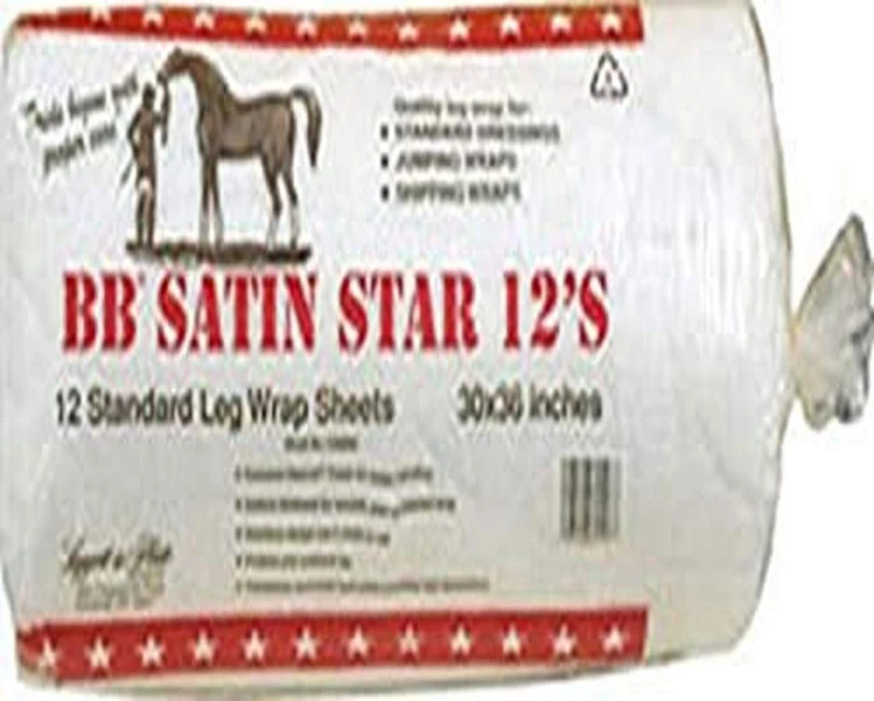 BB Star Cotton Leg Wrap — Attache-jambes en coton 30 po × 36 po, 12 pièces | Polyster Fibers