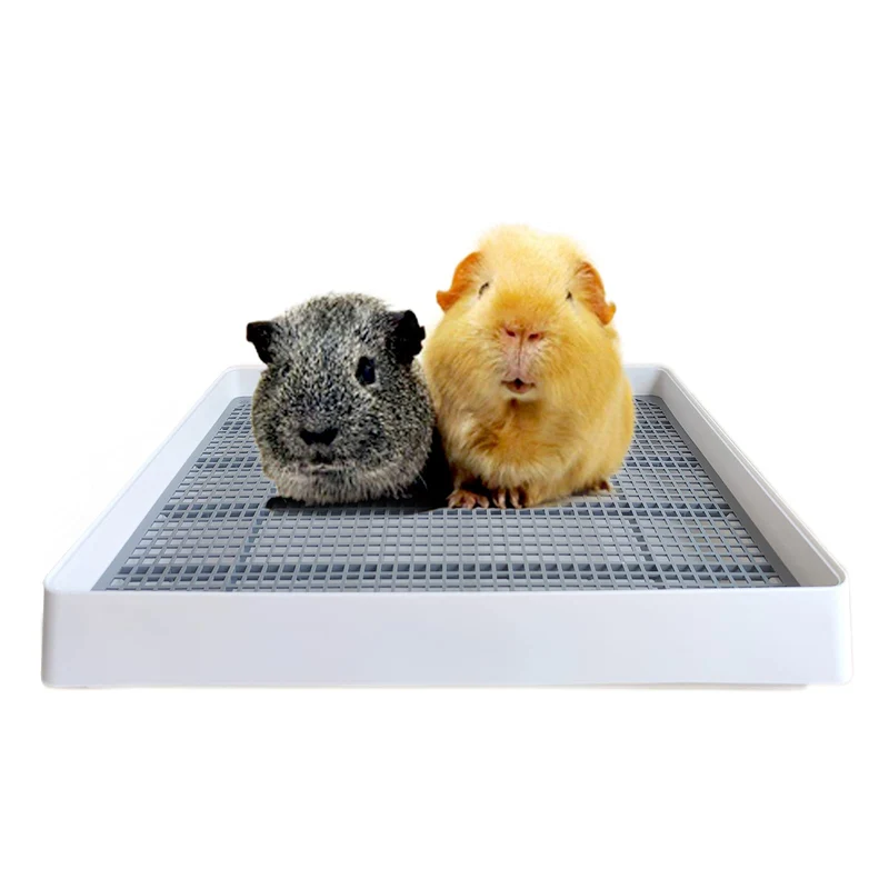 PODOO Bac à litière pour lapin et petits animaux – Grand format, facile à nettoyer