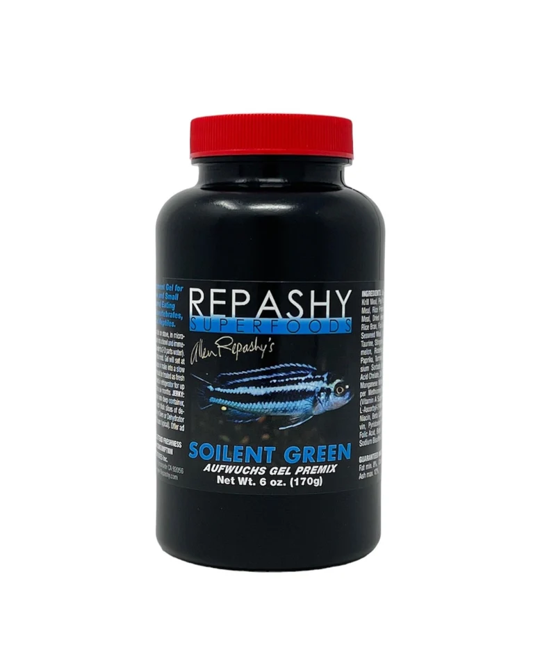 Repashy Soilent Green – Gel alimentaire prêt à l’emploi pour poissons et invertébrés, bocal de 170 g