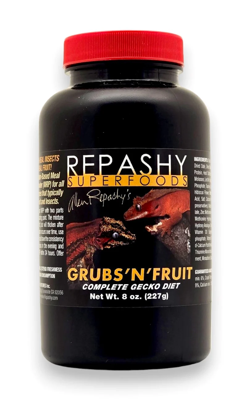 Repashy SuperFoods Grub N’ Fruit Gecko Diet – Aliment Complet pour Geckos Fruitivores, Bocal 226 g