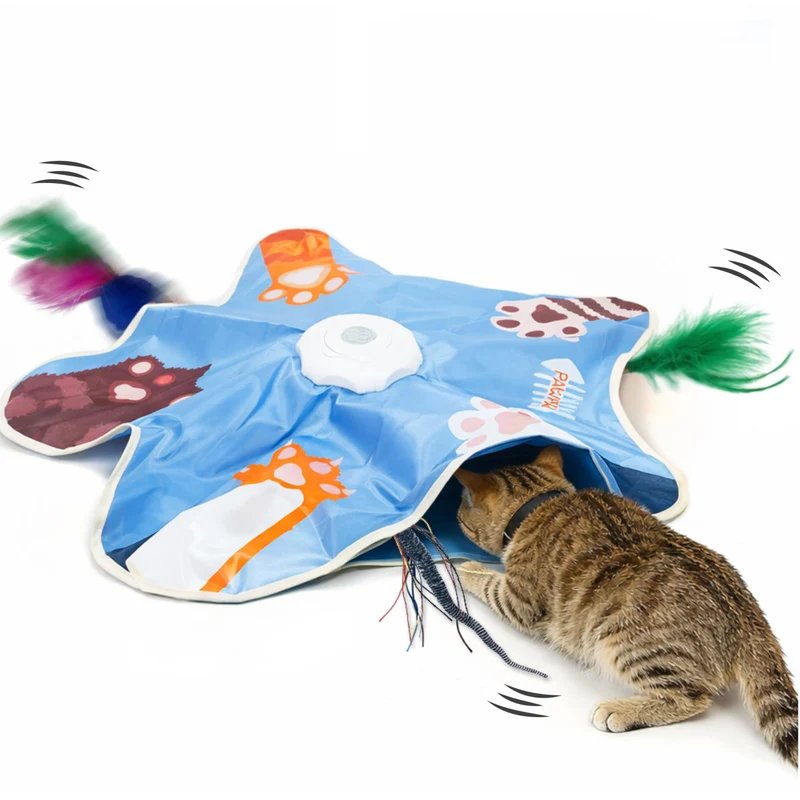 Paw Paw par Jeanne - Jouet interactif pour chats d’intérieur avec détection de mouvement et queues interchangeables