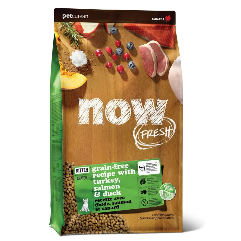 Now Fresh Sans Céréales — Croquettes pour Chatons (Dinde, Saumon & Canard) 3 lb