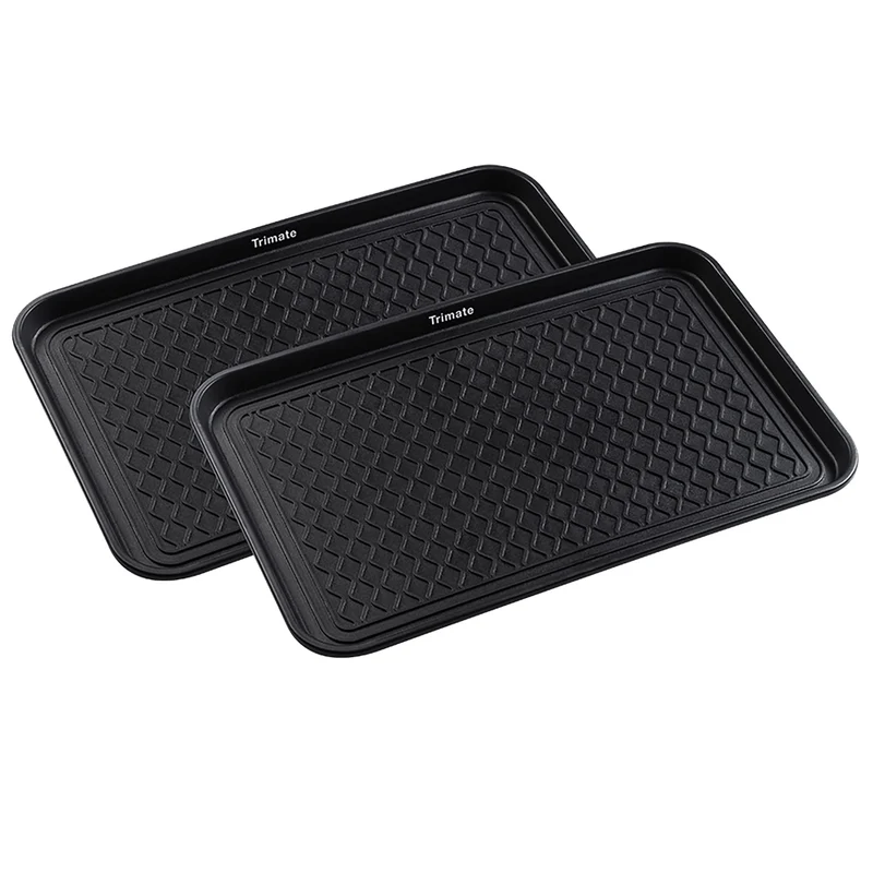 Trimate Bac à Chaussures Tout Temps – Lot de 2, 24 x 16 po, Noir, Étanche et Polyvalent