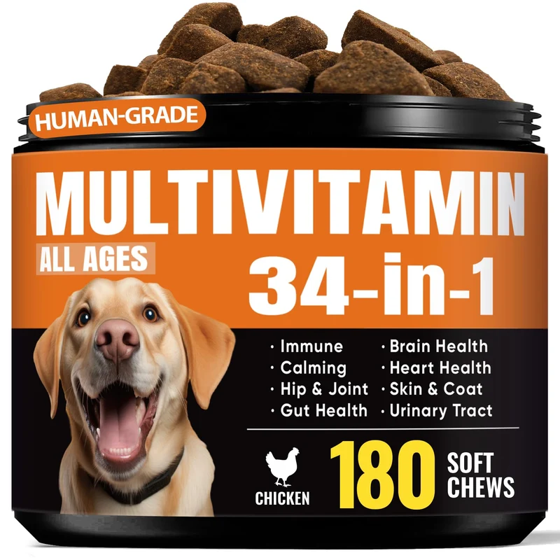 BuddyCheer 34-en-1 Vitamines pour Chien – Softchews Quotidiens