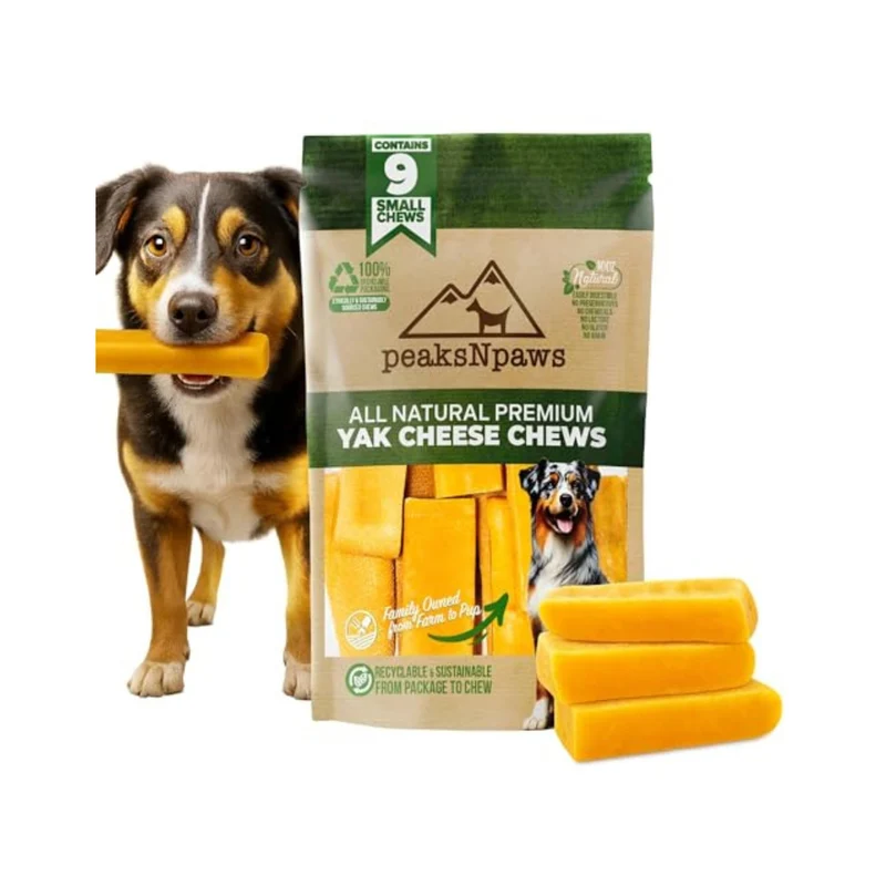 peaksnpaws Yak Cheese – Friandises naturelles pour petits chiens (≤7 kg), sans lactose, haute teneur en protéines