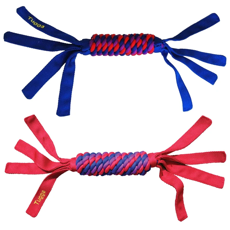KONG Tugga Wubba – Jouet chien Large | Set de 2, nylon robuste, sifflet intégré