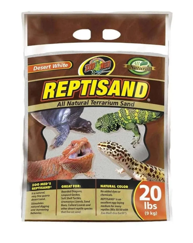 Zoo Med Sable Désert Blanc 20 lb – Substrat naturel pour reptiles
