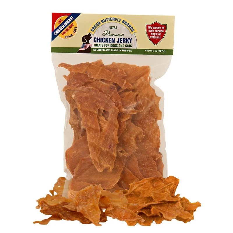 Green Butterfly Brands – Friandises de poulet pour chien (226 g) – 1 ingrédient, sans additifs ni conservateurs, fabriqué aux États‑Unis