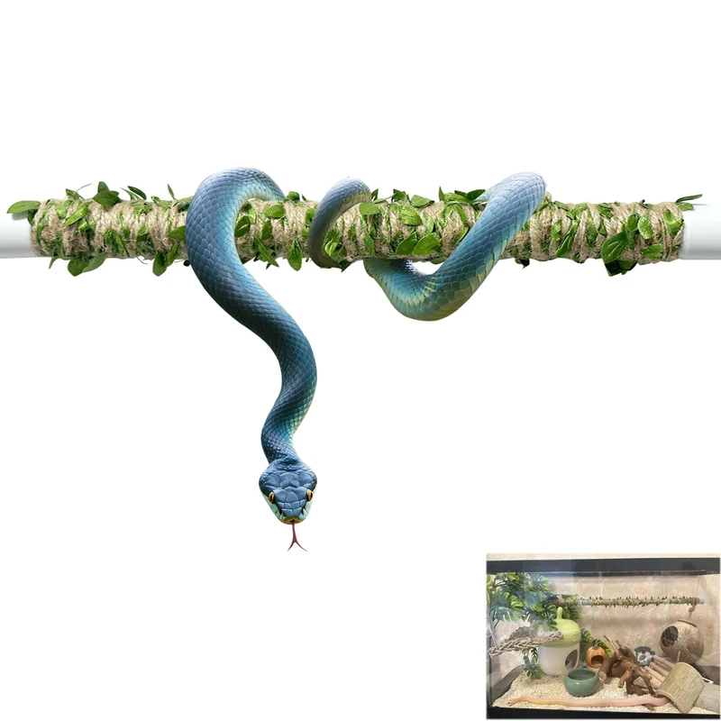 Delllala Tige d’escalade pour serpent — Accessoire télescopique terrarium (26,3 à 43,7 pouces)