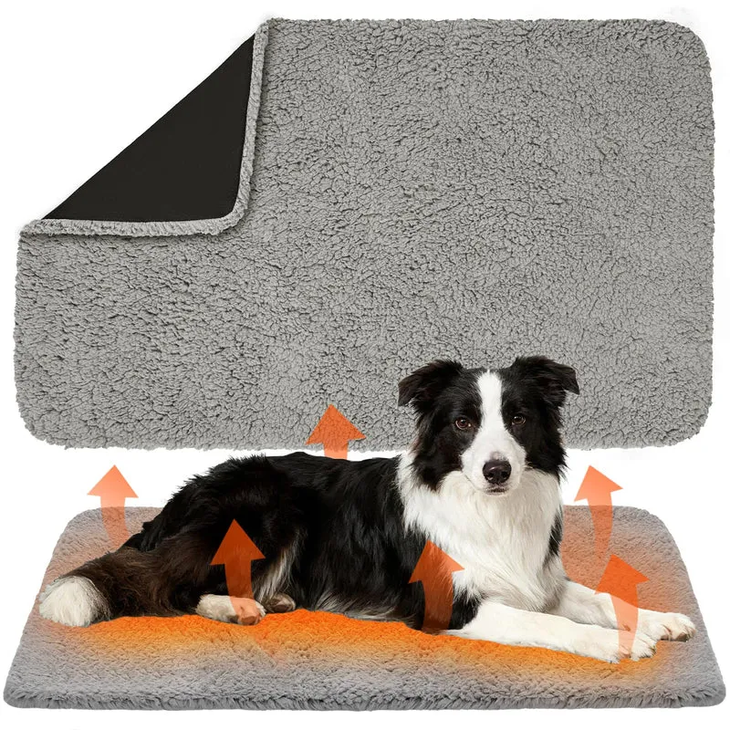 PJT Tapis Chauffant pour Chien – Lot de 2, 36"×24", Sans Électricité, Antidérapants