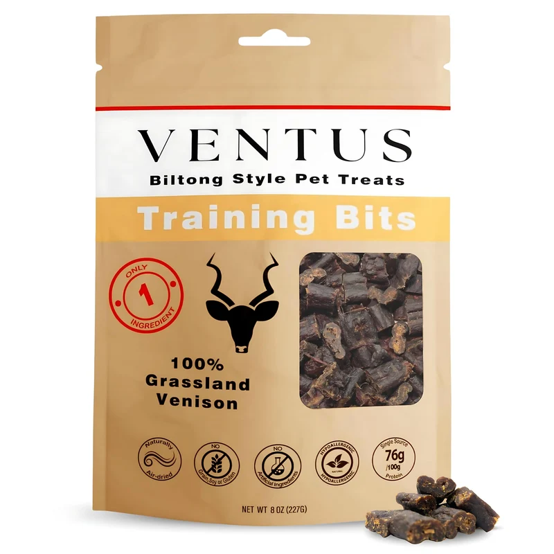 VENTUS Friandises d'entraînement à la venaison — ingrédient unique, sans céréales, 227 g