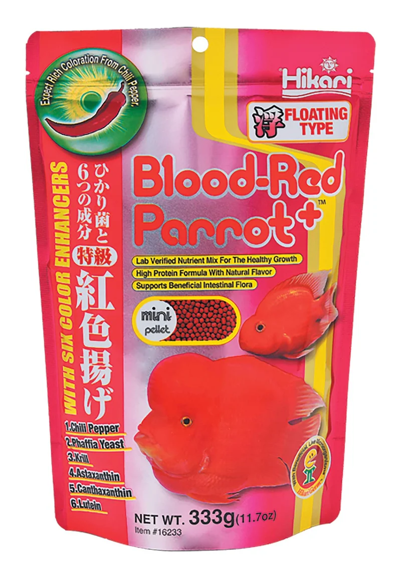 Hikari Blood Red Parrot+ – Granulés Mini pour Poisson-Perroquet, 333 g