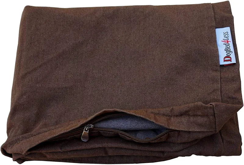 Dogbed4less Housse de remplacement Denim Chocolat – 6 Tailles