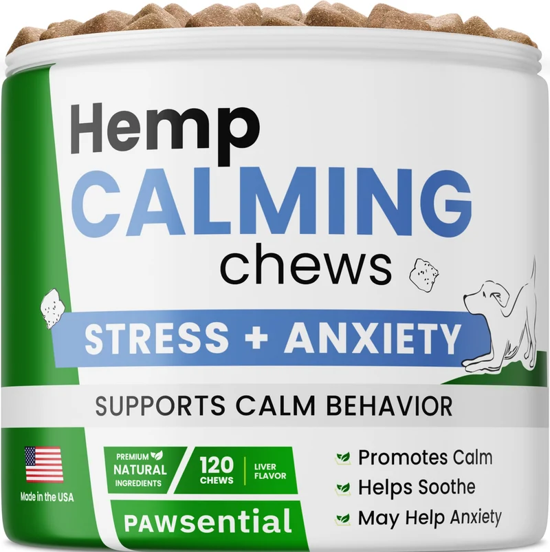 Pawsential Advanced Calm Chews – Friandises calmantes pour chien avec mélatonine & valeriane
