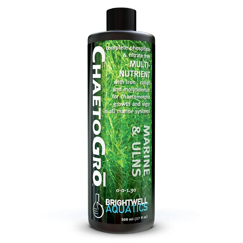 Brightwell Aquatics ChaetoGro – Supplément multi-éléments pour la croissance de Chaetomorpha en aquarium marin – 500 ml