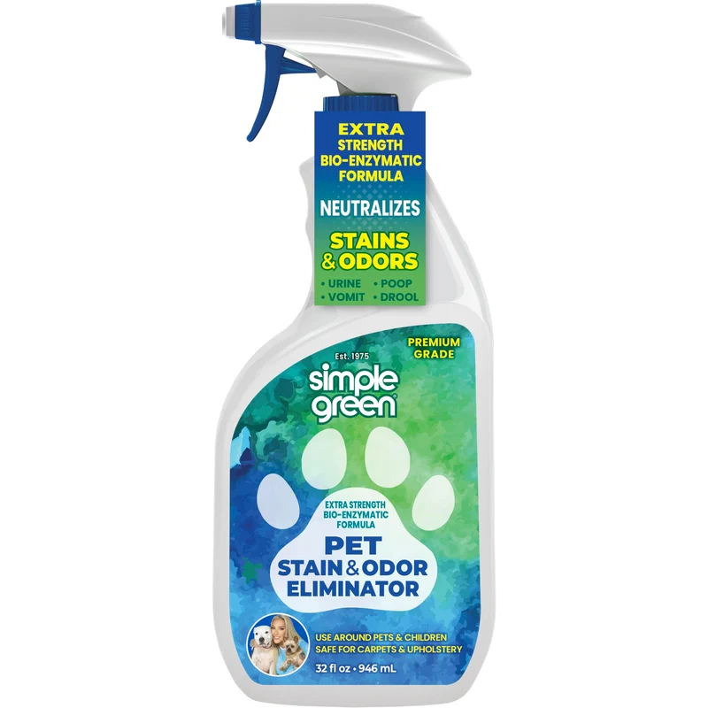 Simple Green Éliminateur de Taches et d’Odeurs pour Animaux – 32 oz (946 ml)