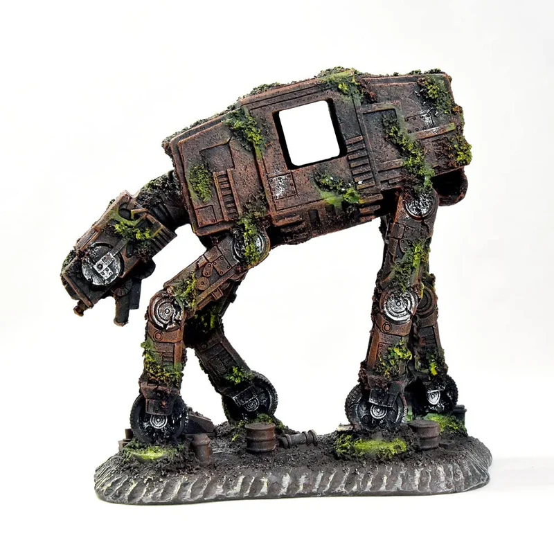 fazhongfa Décor d'Aquarium Betta – Caverne Star Wars en Résine Non Toxique