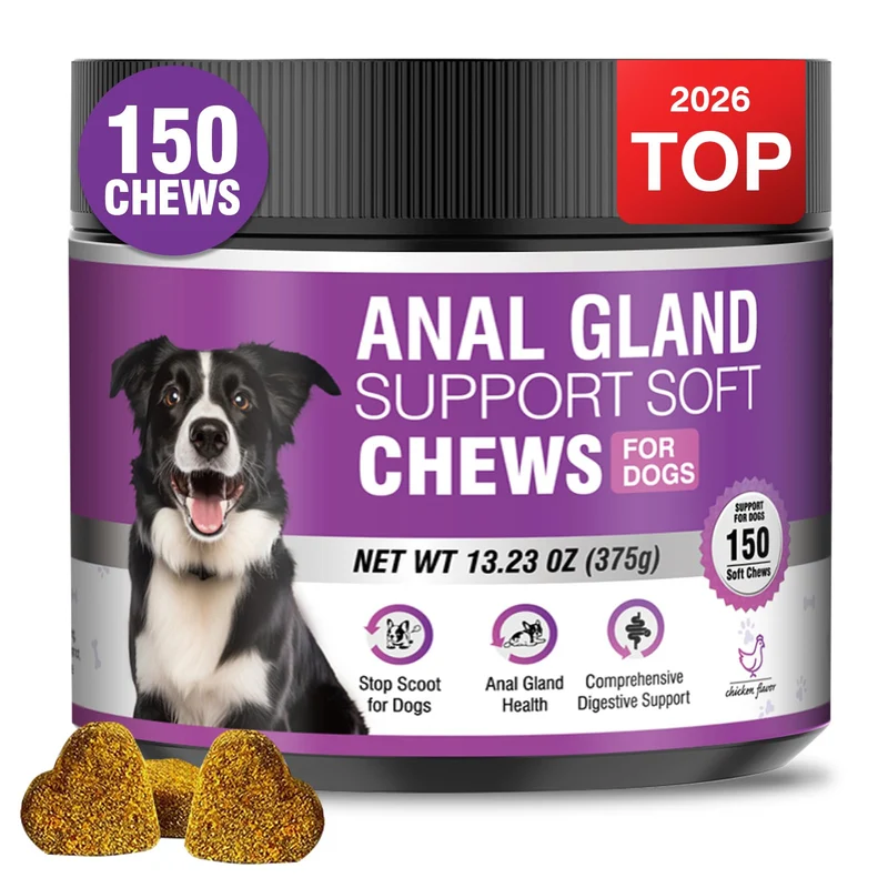 TTIXRL Friandises Glande Anale pour Chien – 150 Friandises, Soutien Digestif au Poulet