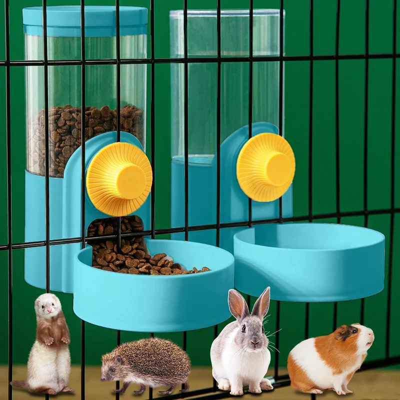 Kenond Distributeur Suspendu Automatique – Nourriture et Eau 40 onces pour Lapin, Cobaye et Chinchilla