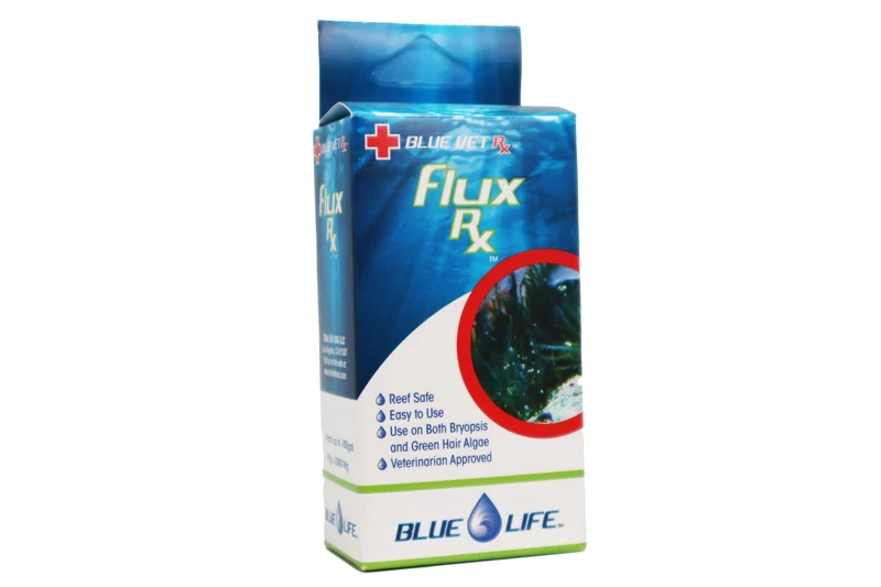 Blue Life Flux Rx – 2000 mg, Traite Bryopsis et algues à cheveux verts, jusqu’à 100 gal, sécurisé pour les récifs