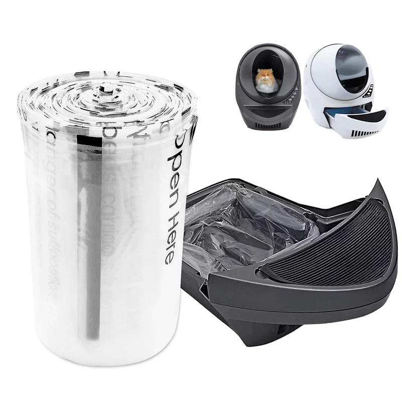 WECATION – Sacs-poubelle pour tiroir de déchets compatibles Litter-Robot 3 et 4, 60 sacs, capacité 34–41 L