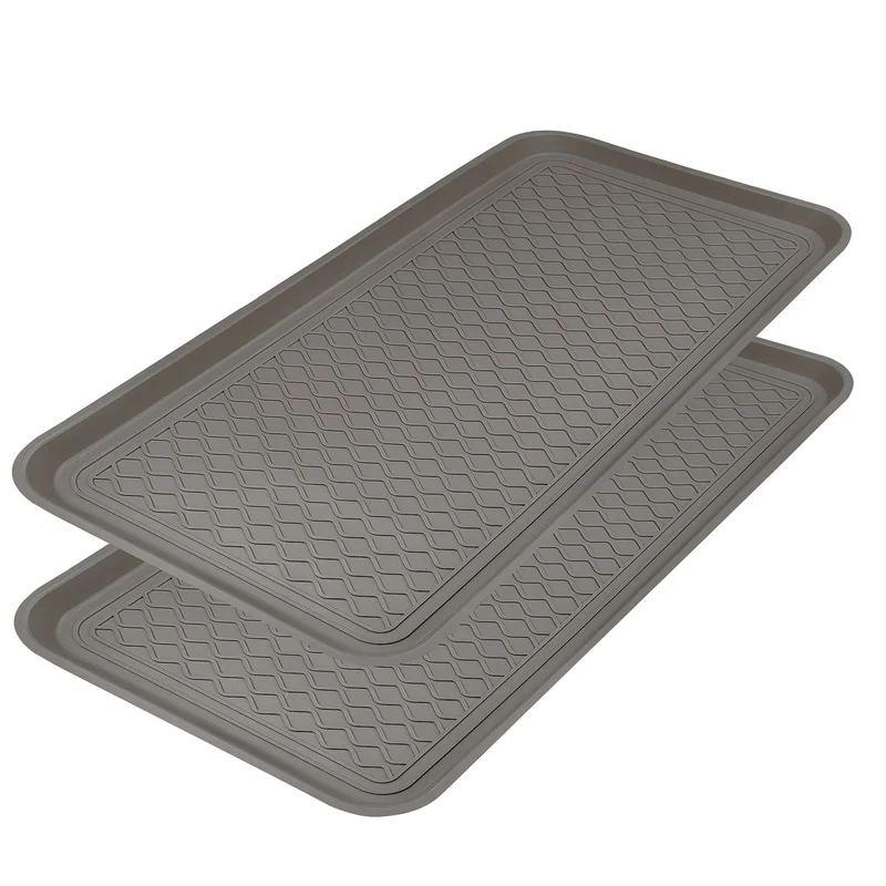Finorder Plateaux utilitaires pour bottes – Lot de 2 gris, 76 x 38 x 3 cm