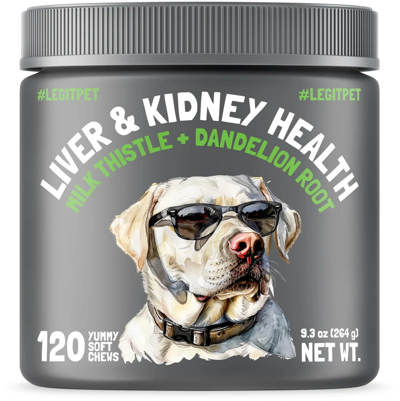 LEGITPET – Soutien Foie et Reins pour Chiens | Détox Naturelle en Bouchées Molles 120