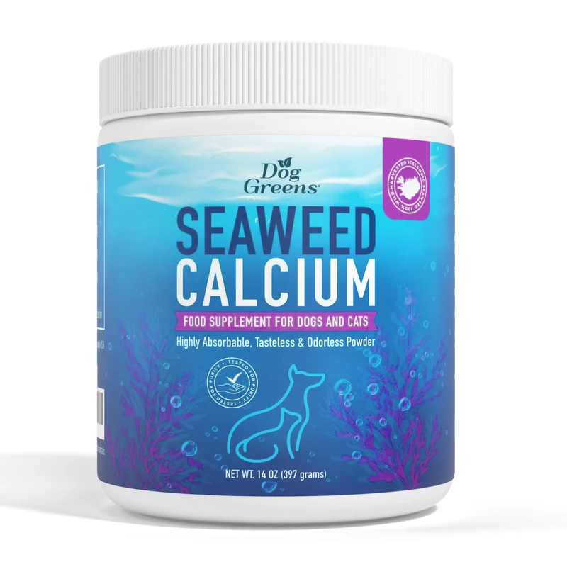 Dog Greens – Calcium d’algues marines pour animaux, recommandé par les vétérinaires, 14 onces
