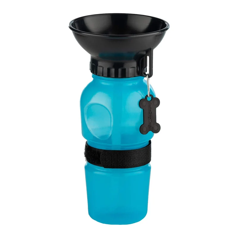 Highwave AutoDogMug – Gourde d'eau pour chien avec bol intégré, sans fuite, 600 ml – Bleu