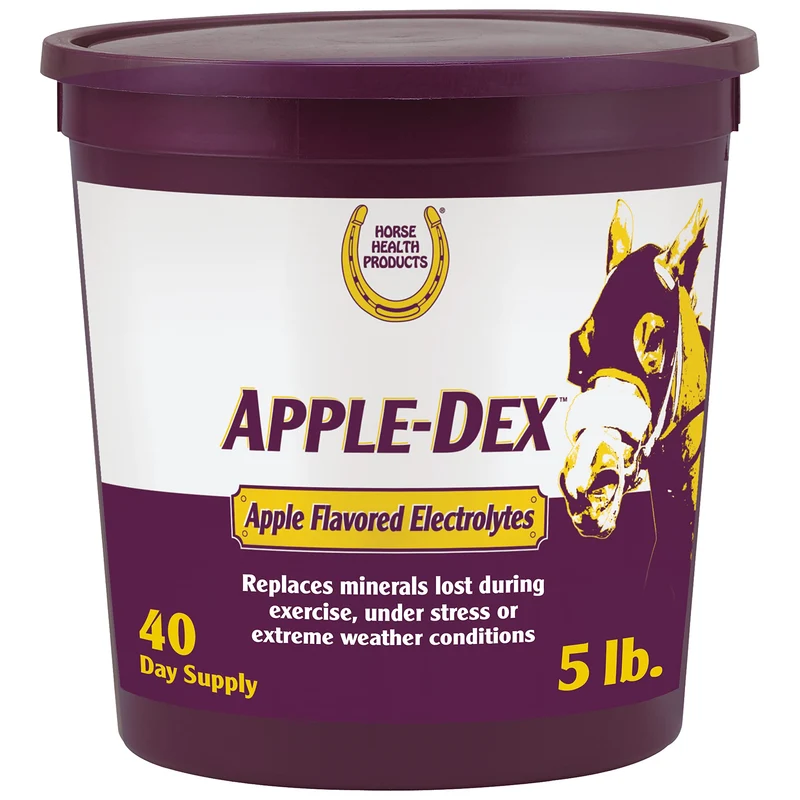 Horse Health Apple-Dex Électrolytes aromatisés à la pomme pour chevaux – 5 livres