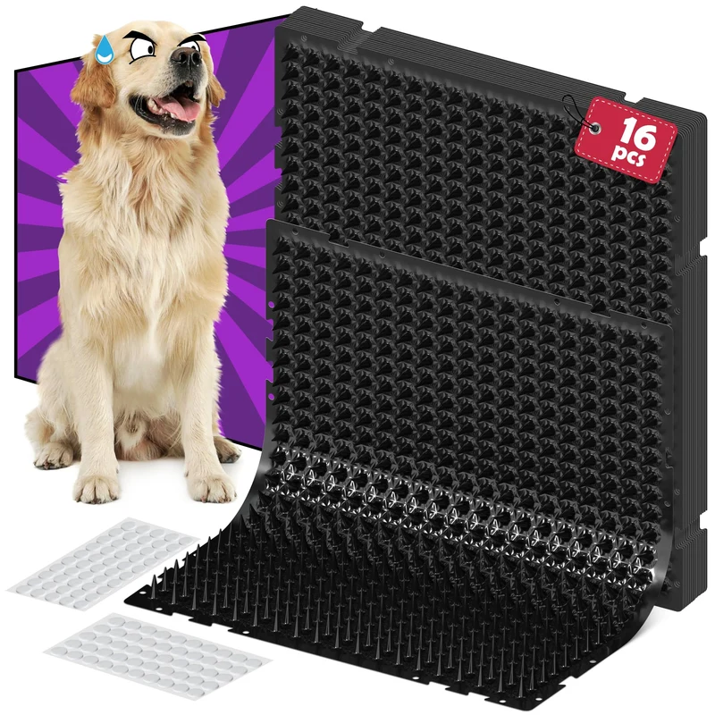 ohlela 16 Tapis Dissuasion Chien Noir 16x13 – Solution Anti-Dégâts Pour Chiens et Chats
