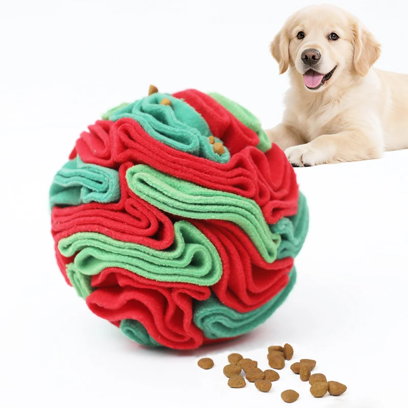 Ablechien Snuffle Ball pour Chiens – Jouet puzzle interactif et stimulant, cadeau de Noël