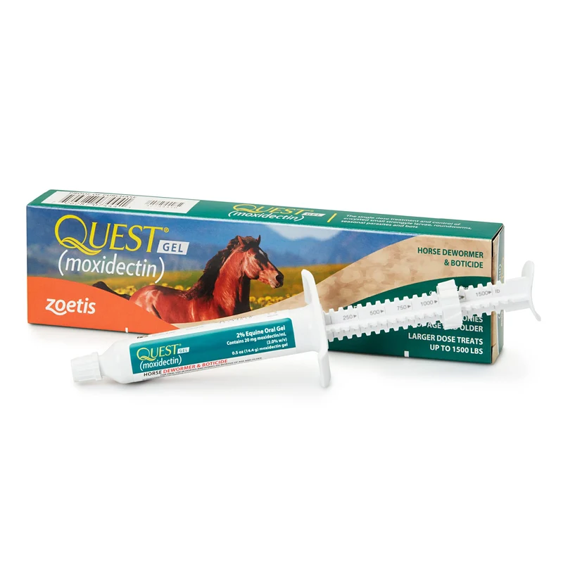 Zoetis Quest Gel Moxidectin – Déparasitage Chevaux et Poneys, Seringue Sure-Dial 0,5 oz