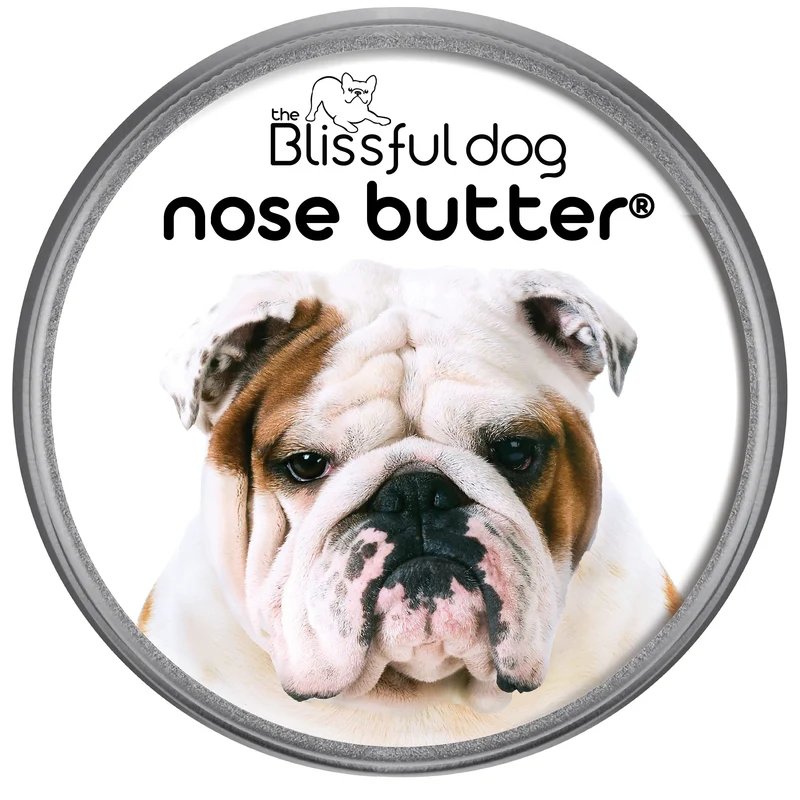 The Blissful Dog Beurre de nez Bulldog – Baume polyvalent pour nez de chien, fait main, sans parfum, 2 oz