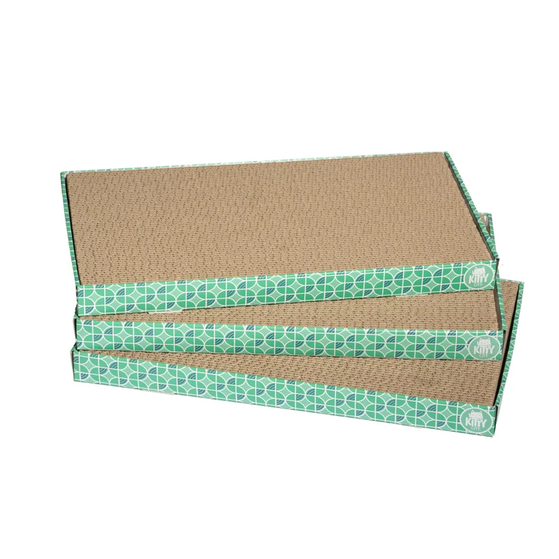 Kitty City XL Wide – 3 Grattoirs en Carton Corrugé pour Chat