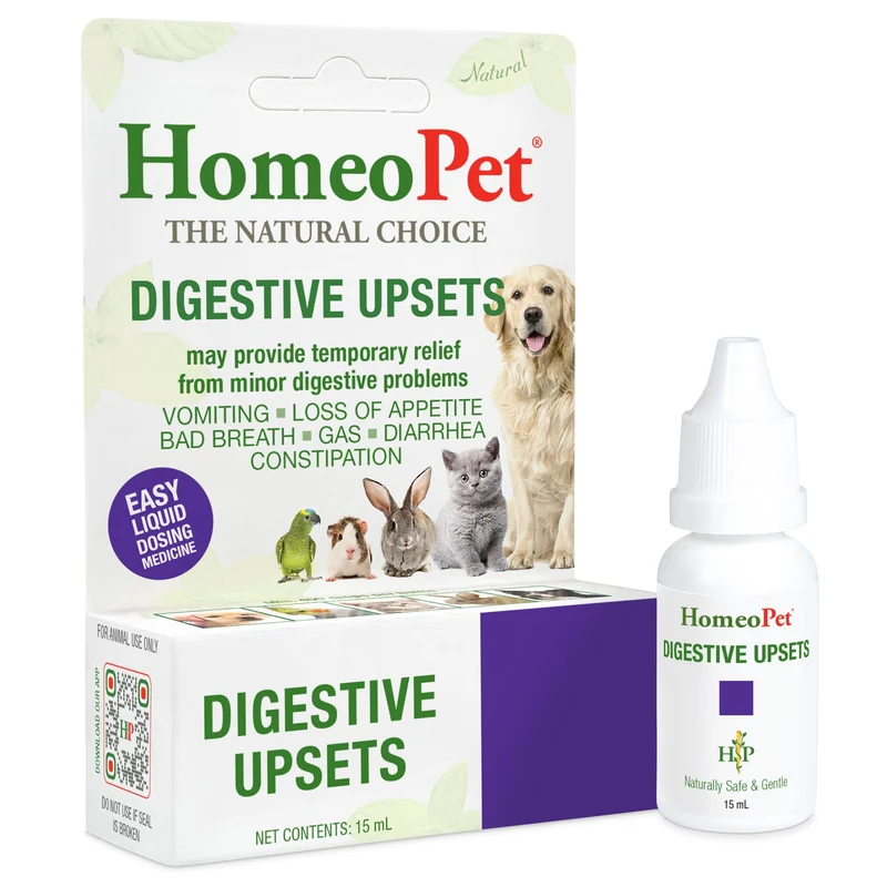 HomeoPet Digestive Upsets – Soutien digestif naturel pour chats et chiens, 15 ml