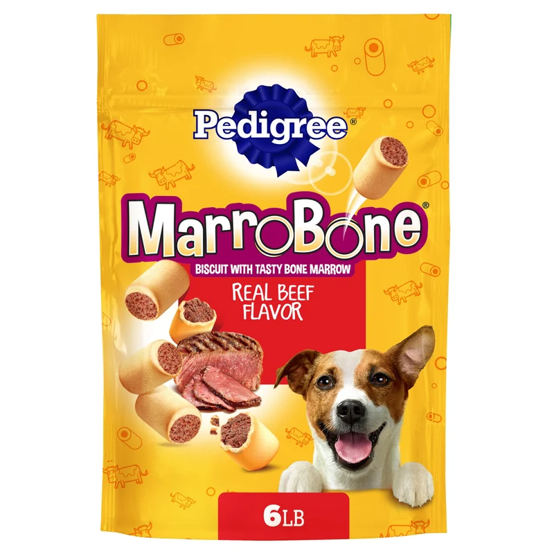 Friandises Pedigree MarroBone au Boeuf et Moelle Osseuse — Pour Petits Chiens, Sac Refermable 2,7 kg