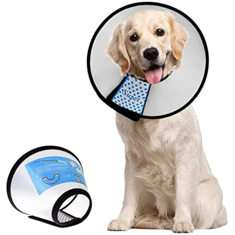 Supet Collier Cone Chien Ajustable Après Chirurgie – Confort et Protection