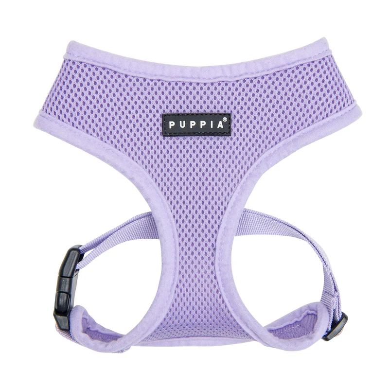 Harnais Puppia Doux pour Chien – Sans Étranglement, Maillage Respirant 3 Couches, Bretelle Poitrine Ajustable, Boucle à Dégagement Rapide – Violet, Taille Moyenne