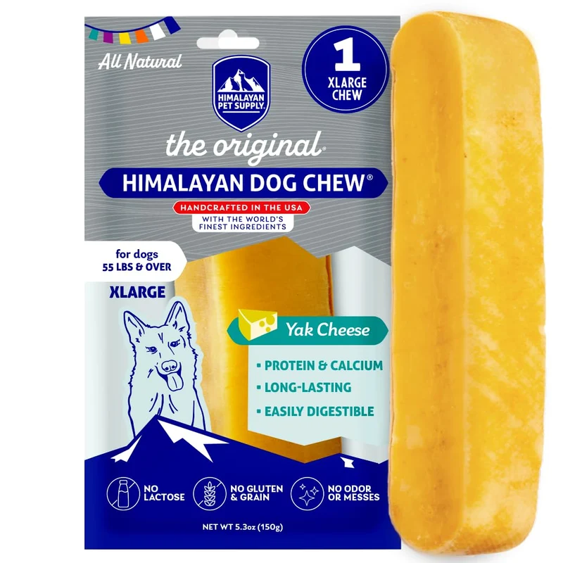 Original Himalayan Dog Chew – Bâton Fromage Yak XXL, Sans Gluten et Naturel