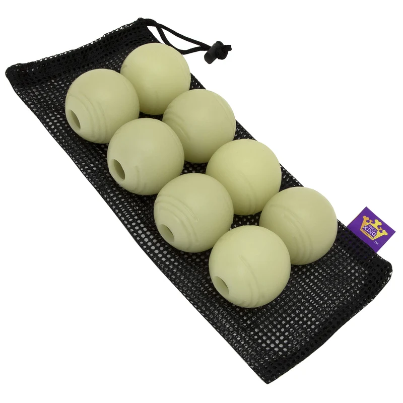 Chew King par Mammoth – Balle lumineuse phosphorescente pour chien (8-pack) – Rebond élevé