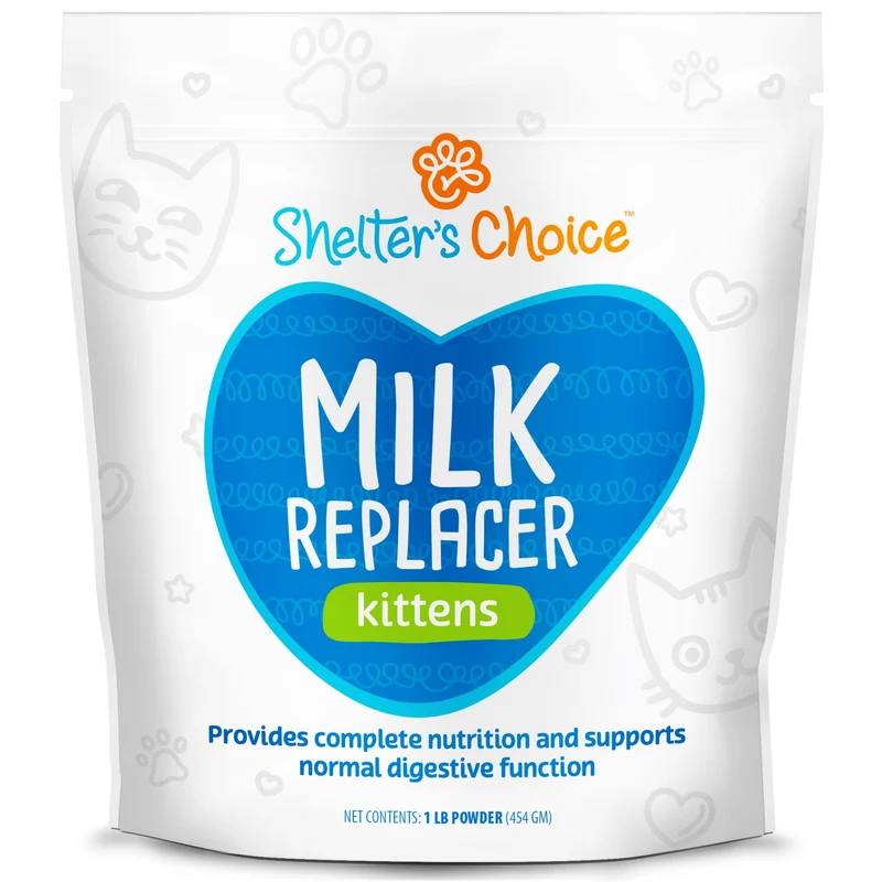 Revival Animal Health – Poudre de lait de remplacement pour chatons Choix du Refuge, formule complète et équilibrée pour chatons et chats adultes, favorise croissance et digestion, 1 lb (454 g)