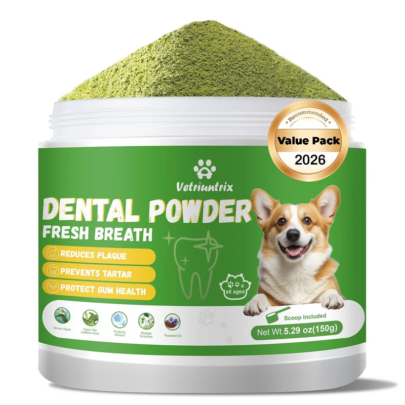 Vetriuntrix Poudre Dentaire pour Chiens – Haleine Fraîche et Dents Saines, 150 g