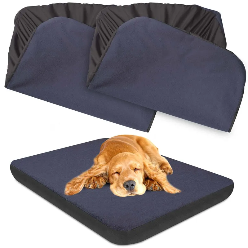 ALWZ-RDY Housses de lit pour chien – Imperméables et lavables, 2 pièces, 112 x 89 cm – Bleu