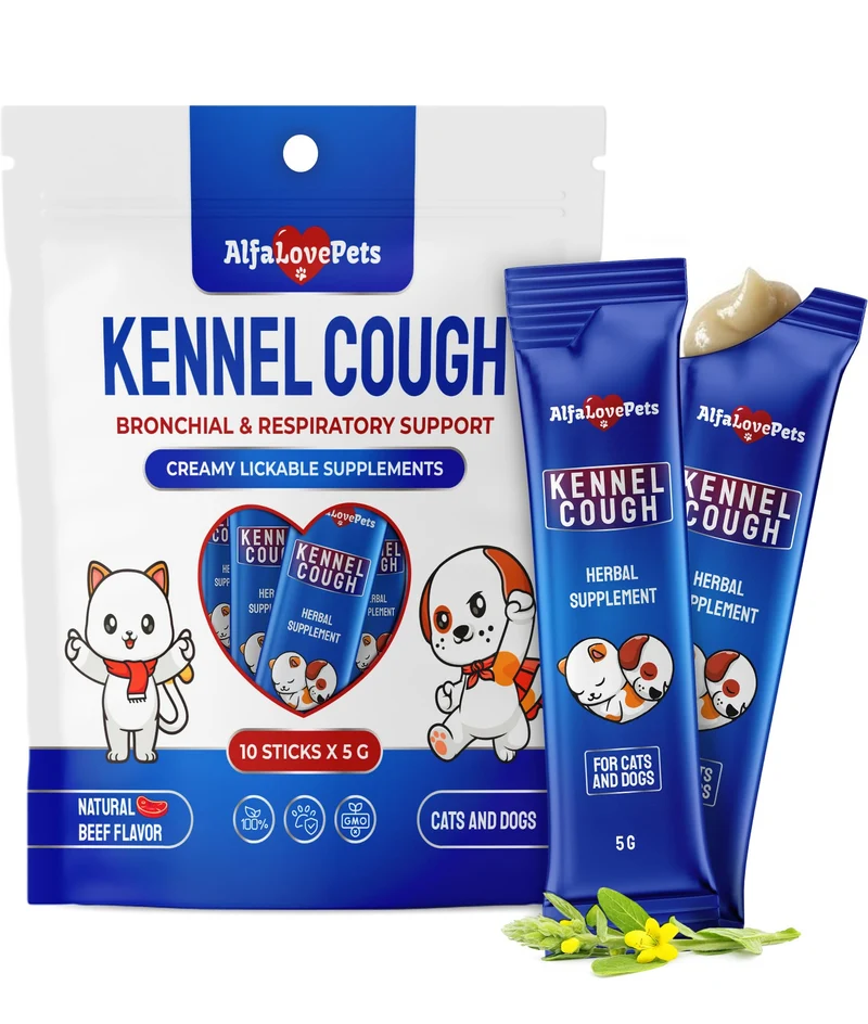 Alfa Love Pets – Solution pratique pour la toux chez chiens et chats, 10 batonnets souples (5 g chacun)