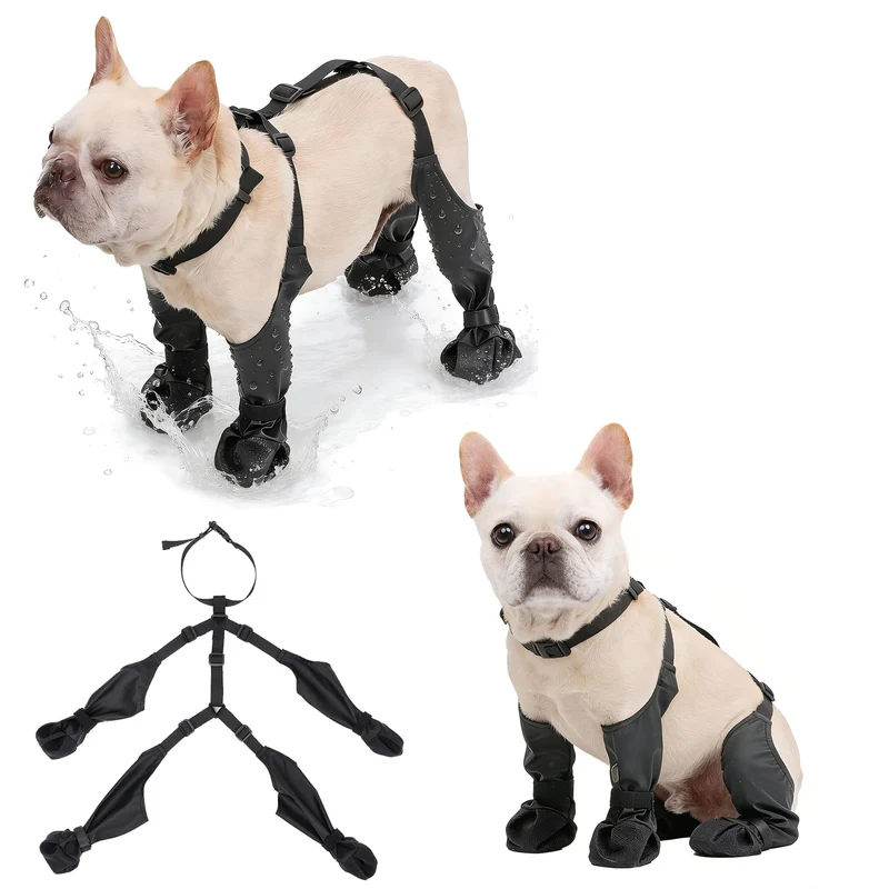 Gockeoz Bottes pour Chien Suspendues Imperméables (S) – Antidérapantes et Protège-Pattes