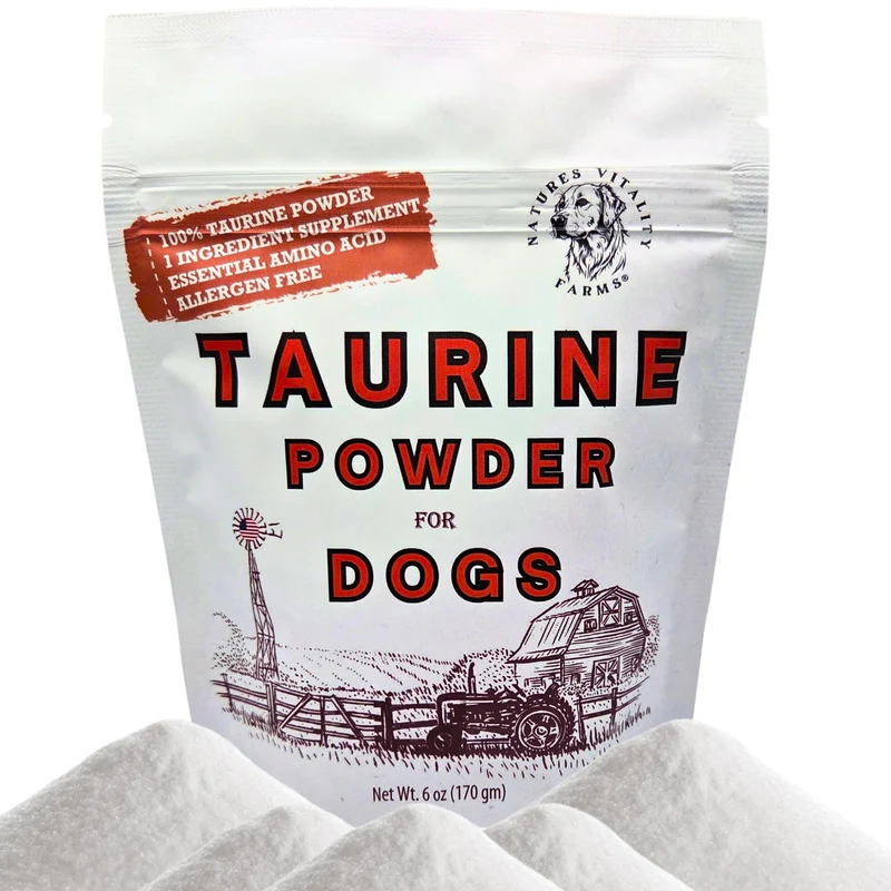 Taurine pour chiens en poudre – 144 portions 500 mg | Natures Vitality Farms