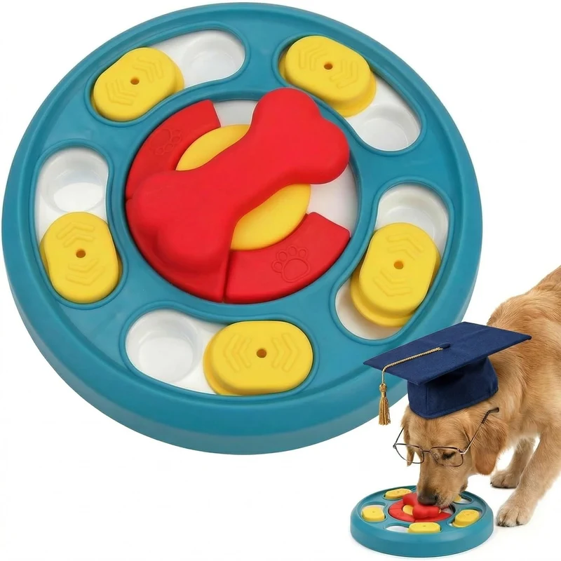 Paw-FECT Piece: Jeu Puzzle Interactif pour Chien – Alimentateur Lent et Stimulation Mentale