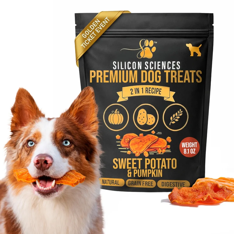 SILICON SCIENCES - Friandises premium pour chien: patate douce & citrouille, sans gluten